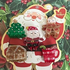 Danbar Christmas mini hair claw clips set of 5